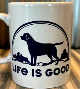NEW! LIFE IS GOOD CHINA COFFEE MUG. …"WAGGING DOG” GREAT GIFT!! - Picture 1 of 3