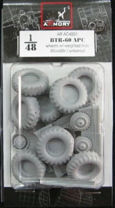 Armory Models 1/48 BTR-60 APC WHEELS with WEIGHTED TIRES Resin Set - Picture 1 of 1