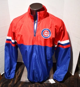 Chicago Cubs MLB Carl Banks 1/4 Zip Windbreaker Jacket Men's Large New Sample TG - Picture 1 of 8