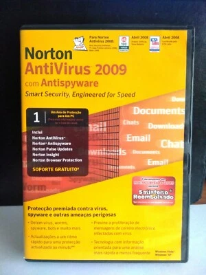 Norton AntiVirus DVD 2009 New Portugal edition w/ product Key Windows Vista, XP - Image 1 of 4