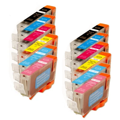 Color Ink Cartridges for CLI-8 Canon Pixma iP6600D iP6700D Photo Printer - Image 1 of 4