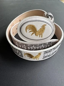 Hahn Stickerei Gürtel. Western Cowboy Gürtel Herren. " Cinto Piteado De Piel. - Bild 1 von 6
