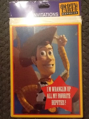 Fiesta Express/Hallmark Toy Story Woody De Colección Nuevo de Lote Antiguo Invitaciones de Fiesta de Cumpleaños (8)  Foto 1 de 4