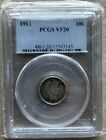 1913 Barber Dime 10C PCGS VF20. Silver Dime In In Original sealed Plastic