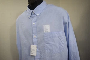 Croft & Barrow Dress Shirt Blue Easy Care Long Sleeve Mens 2XLT 2XL TALL NEW - Picture 1 of 12