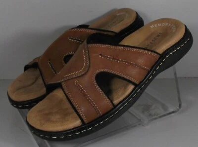 5921391X SP38 男式鞋码 8 M 棕色皮革凉鞋 JOHNSTON & MURPHY — 第 1/4 张图片