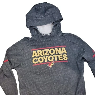 ARIZONA COYOTES Sweater Adult Medium Gray ADIDAS Pullover Hoodie NHL Hockey - Image 1 of 4