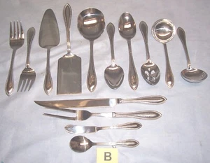 WALLACE AMERICAN TRADITION 14 Pc Hostess Serving Set Forks Spoons Ladle Pie Cake - Picture 1 of 5