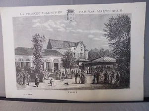 Gravur 19° schwarz-weiß: ALLIER...VICHY - Bild 1 von 1