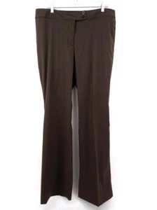 NOEL ASMAR Spa Uniform Pants Size 16 Chocolate Brown Tailored NWT - Picture 1 of 4