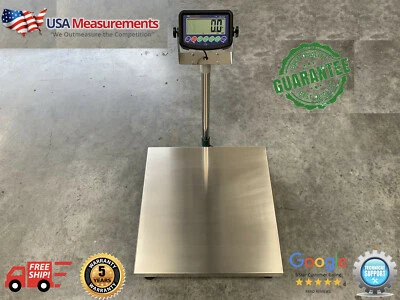 1,000 lb x 0.1 lb Digital Floor 24"x24" Bench Scale Platform 500 kg x .1 kg - Image 1 of 4