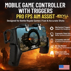 For PUBG Mobile Phone Game Controller Gamepad Joystick Wireless Universal Cell - Picture 1 of 21