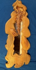 RARE  1980's   R A. Pitz  The Viking Carved  Mirror Original  30" T x 11-3/4 W - Picture 1 of 10