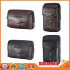 Men PU Leather Fanny Waist Bag Business Solid Mobile Phone Purse Belt Bum Pouch