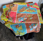 Vintage Disney Alice in Wonderland Bambi Robin Hood Mickey Twin Sheet Set Used