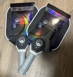 A Pair Of Silent Storm Pickleball Paddle- Grey Brand New - Picture 1 of 2