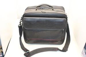 Targus Vintage Leather Black Business Travel Case Laptop Multi-Use Padded - Picture 1 of 8