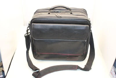 Targus Vintage Leather Black Business Travel Case Laptop Multi-Use  Padded - Image 1 of 4