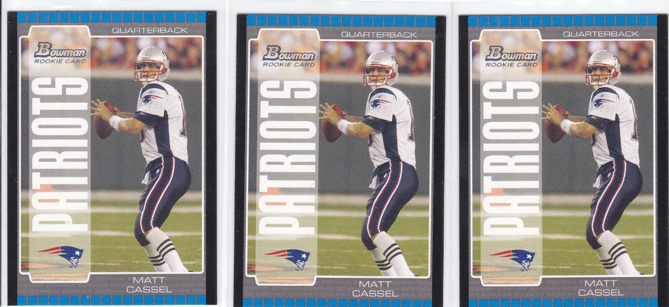 Matt Cassell 2005 Bowman Rookie #222 Lot of 3 New England Patriots RC - Image 1 of 1