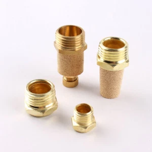 1/8"-3/4"Pneumatic Silencer Sintered Brass Silencer Pneumatic Air Muffler BSP - Picture 1 of 24
