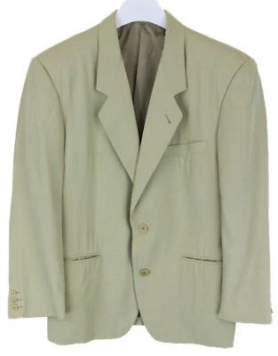 KRIZIA UOMO Blazer Men's (EU) 48 Single Breasted Silk Blend Half Lined Green - Image 1 of 4