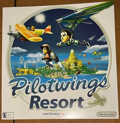 Pilotwings Resort Nintendo 3DS GameStop Store Advertisement Translite Sign - Image 1 of 4