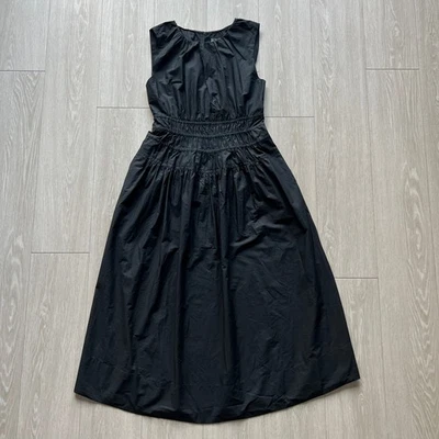 J Crew Hyacinth Dress In Cotton Poplin Small Black CI929 - Image 1 of 4