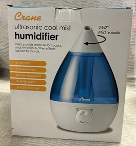Crane Drop Shape Cool Mist Humidifier Blue/White EE-5301 Bedroom, Baby Nursery - Picture 1 of 1