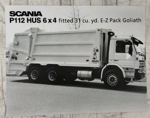 Scania P112 Truck HUS 6x4 Fitted 31 Cu. Yd. EZ Pack Goliath Body Sales Flyer - Picture 1 of 4