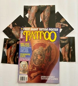 Tattoo Magazine May 1991 Issue No.24 W/Poster + 6 Original Am Jam ’91 4x5 Prints - Picture 1 of 9