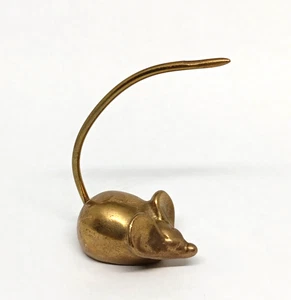 Estatuilla de colección con anillo de ratón de latón junto al río soporte para recibos de billetes de oficina Canadá - Imagen 1 de 15