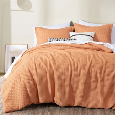Chezmoi Collection Wilmer 3-Piece Waffle Weave All Season Bedding Comforter Set - Image 1 of 4