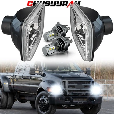 Par de faros LED cromados de haz alto bajo DOT Fit Isuzu Pickup I-Mark 7X6 5X7 pulgadas Foto 1 de 4