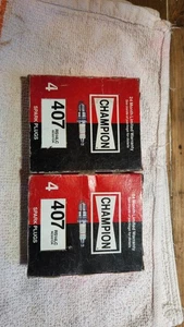 Champion 407 RS14LC Spark Plugs (8) – NOS – Two 4-Packs – USA – Original Boxes - Picture 1 of 1