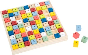 small foot 11164 Colourful Sudoku "Educate" made of wood, with 81 number cubes i - Picture 1 of 6