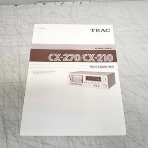 Original Teac CX-210 CX-270 Kassette Bedienungsanleitung / Bedienungsanleitung - Bild 1 von 3