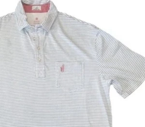Camisa Polo Johnnie-O Hangin Out Performance Acantilados Azul Claro Rayas Talla M Golf - Imagen 1 de 11