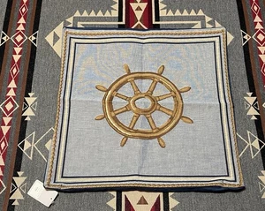 Tapestry & Co Nautical Wheel Theme Cushion Pillow Sham 18x18 NWT T36 - Picture 1 of 6