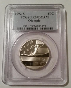 PCGS 1992 S Olympic Commemorative Half Dollar Unc Proof PR69 DCAM (B) - Picture 1 of 2