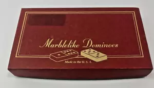 Puremco Marblelike Dominoes, Professional Extra Thick Vintage HTF Blank Side USA - Picture 1 of 18