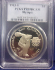 1983-S+PCGS+PR69DCAM+Olympic+%241+Modern+Commemorative+Silver+Proof