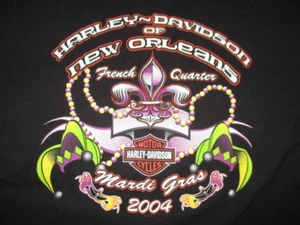 2004 HARLEY DAVIDSON MOTOR CYCLES New Orleans MARDI GRAS (XL) T-Shirt - Picture 1 of 4