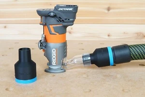 Adattatore tubo 36mm per router Ridgid 18v compatibile con tubo Festool 36mm - Foto 1 di 5