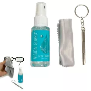 4 Pc Lens Eyeglass Cleaning Kit Cleaner Spray Bottle Microfiber Cloths Glasses - Picture 1 of 1