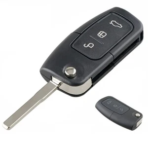 Replacement For Ford Focus Fiesta Mondeo Kuga 3 Button Flip Key Fob Case Cover - Picture 1 of 8