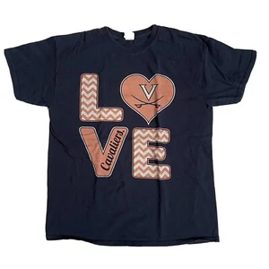 NCAA University of Virginia Cavaliers LOVE UVA blaues T-Shirt Herren Größe Large - Bild 1 von 6