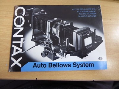 Contax Auto  Bellows System Instruction Manual  genuine version  not a copy - Image 1 of 2