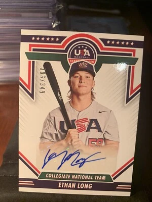 2022 Stars & Stripes Ethan Long Collegiate National Team Auto /349 SF Giants T1 - Image 1 of 2