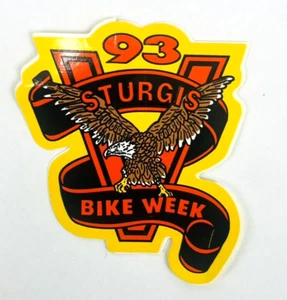 1993 Sturgis Bike Week Eagle Wings V Sticker 3 1/8" x 2 3/4" Motorcycle Event - Picture 1 of 3