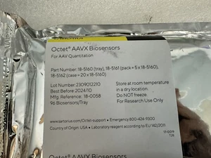 Sartorius Octet AAVX Biosensors, Exp 2024/10, P/N: 18-5160, new Sealed! - Picture 1 of 2